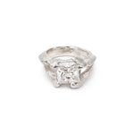 grosse bague en argent 925 et moissanite