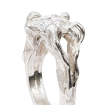 grosse bague en argent 925 et moissanite
