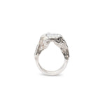 grosse bague en argent 925 et moissanite